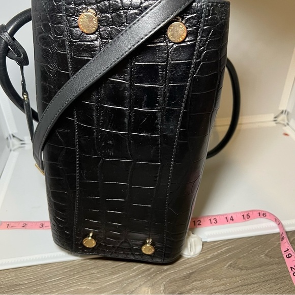 Michael Kors Hamilton leather crossbody bag Black Crocodile Leather Suede - Picture 7 of 12